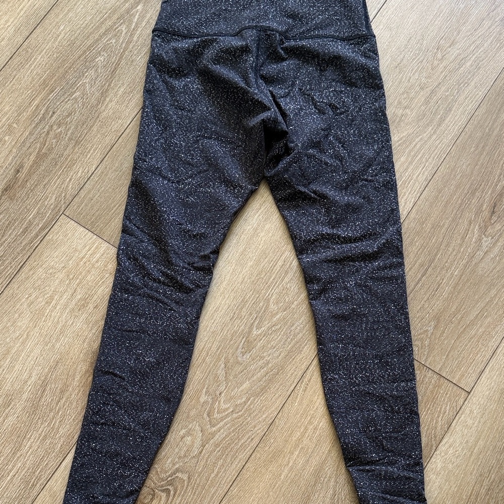 Lulumenon the Lab Black with White specs Leggings - Picture 3 of 5